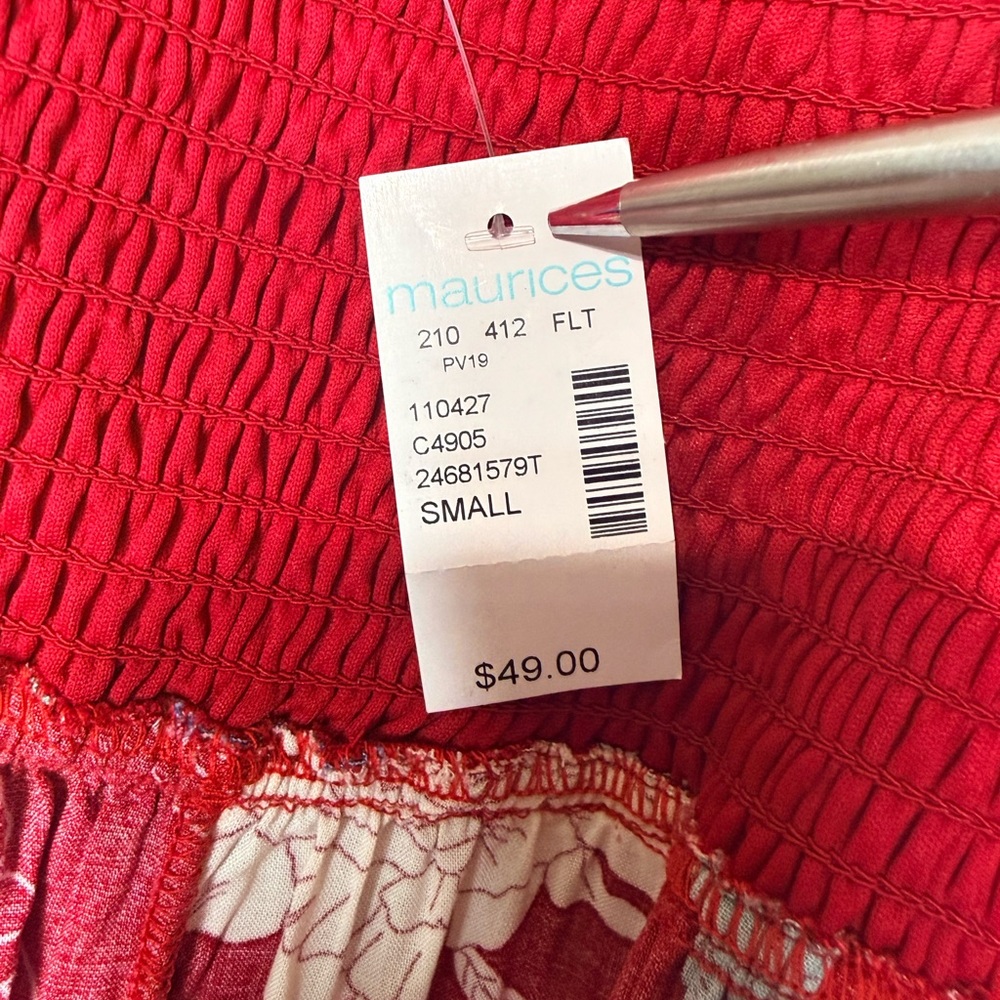 Maurices Red Floral Maxi Skirt - Picture 9 of 12
